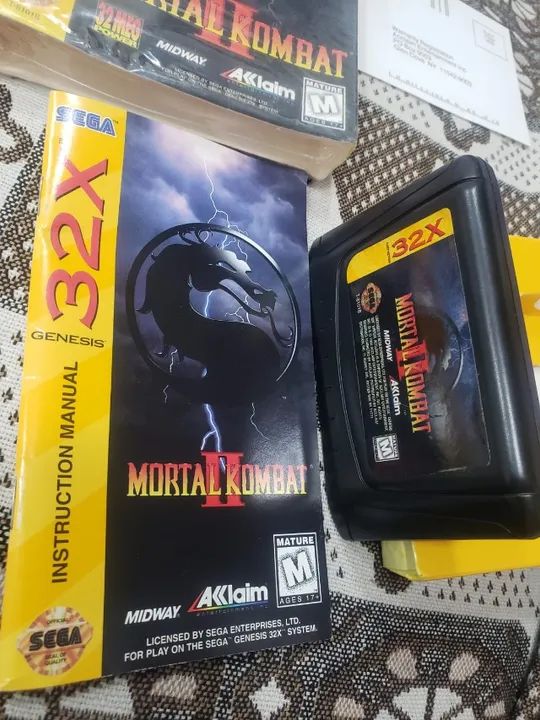 Cartucho Mortal Kombat 2 Sega 32x - original com caixa.
