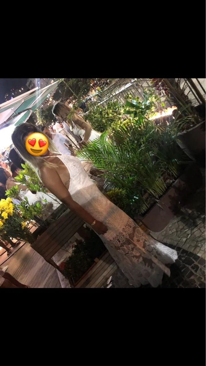 Vestido Farm, branco de renda guipir. Novíssimo. Usado uma única vez.   - Foto 2