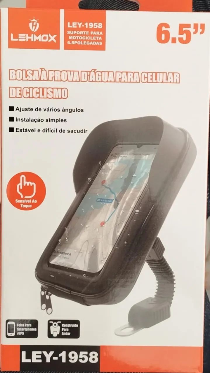 Suporte Celular à Prova d'Água com Proteção Solar Bicicleta e Moto - Foto 2