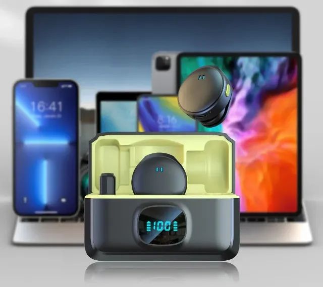 Incrível microfone de lapela magnético para celular - Foto 4
