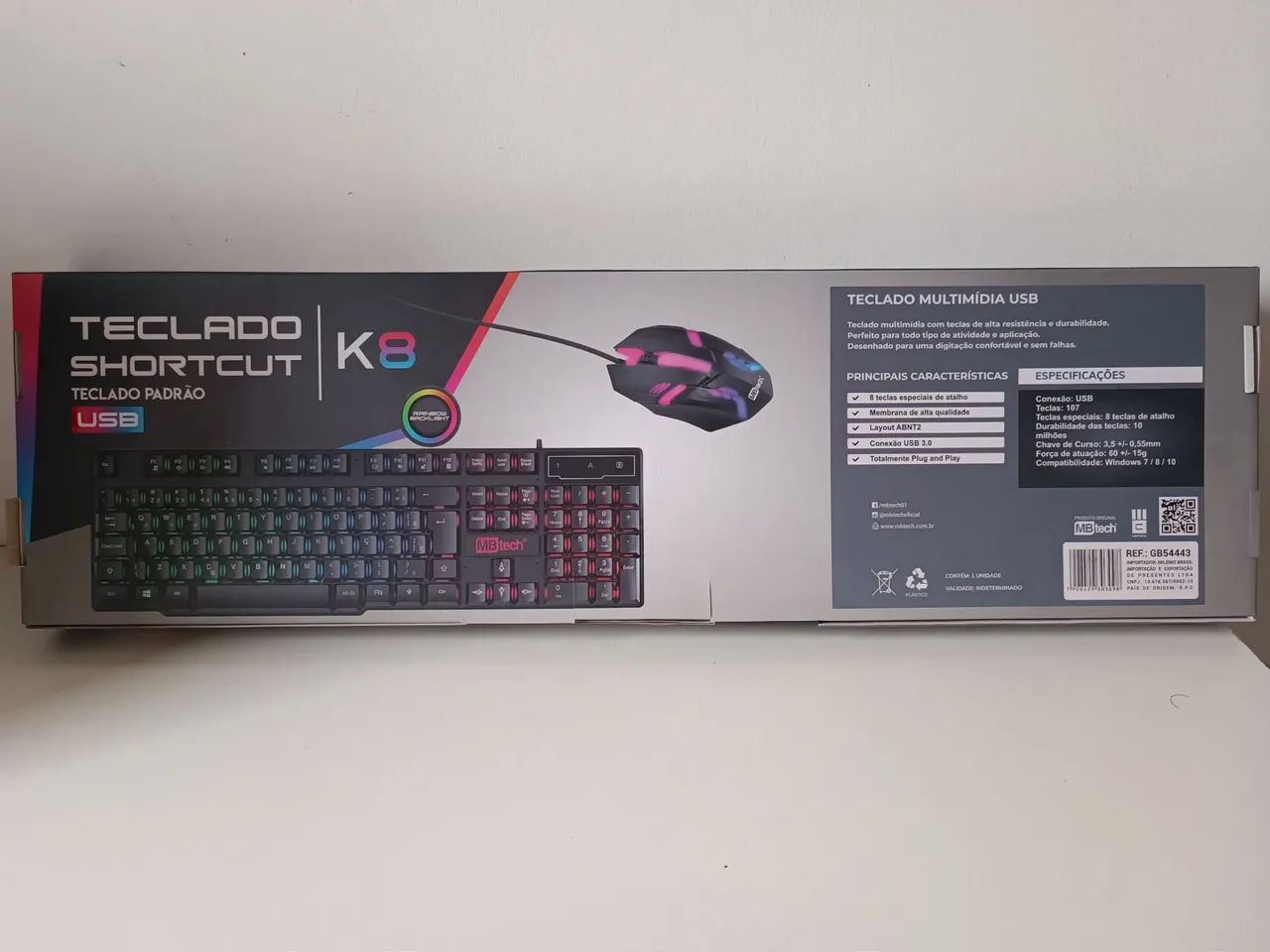Teclado e Mouse Gamer K8 - RGB - Frete grátis  - Foto 2