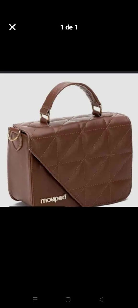 Bolsa Mão Matelassê Marrom Mouped