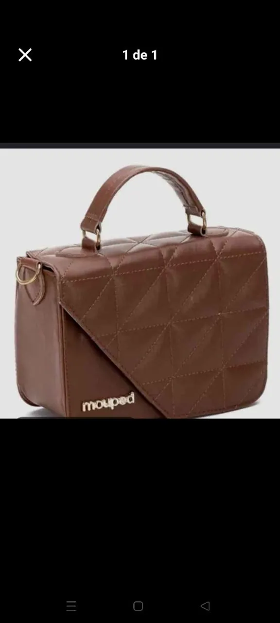 Bolsa Mão Matelassê Marrom Mouped
