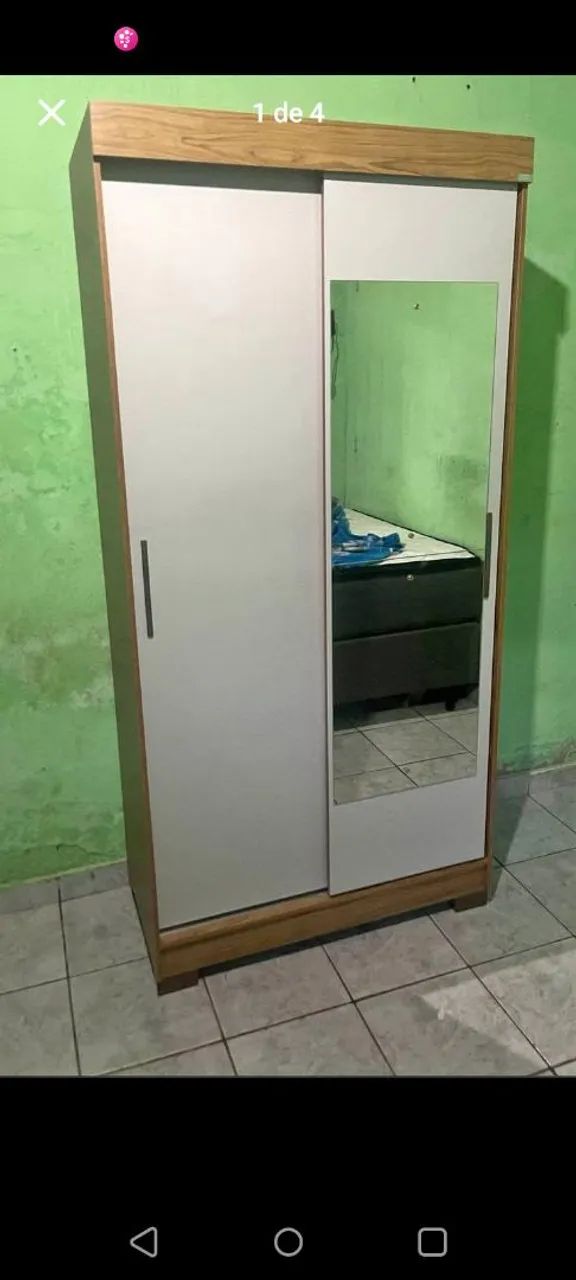 Guarda Roupa De Solteiro Com Porta De Correr Na Promoção. Entrega É Montagem Grátis  - Foto 2