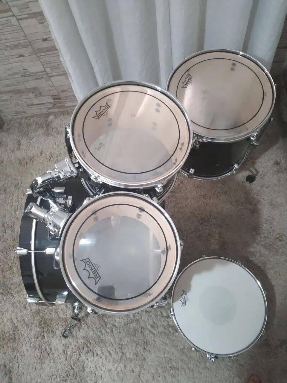 Bateria Pearl Decade Maple Seminova (Black Ice, Shell pack) - Foto 3