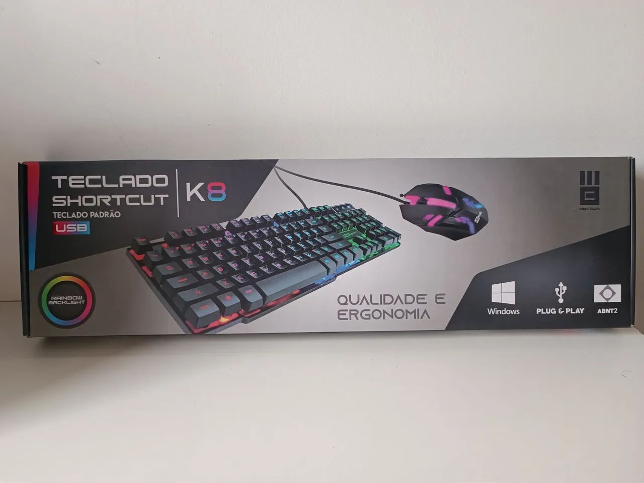 Teclado e Mouse Gamer K8 - RGB - Frete grátis 
