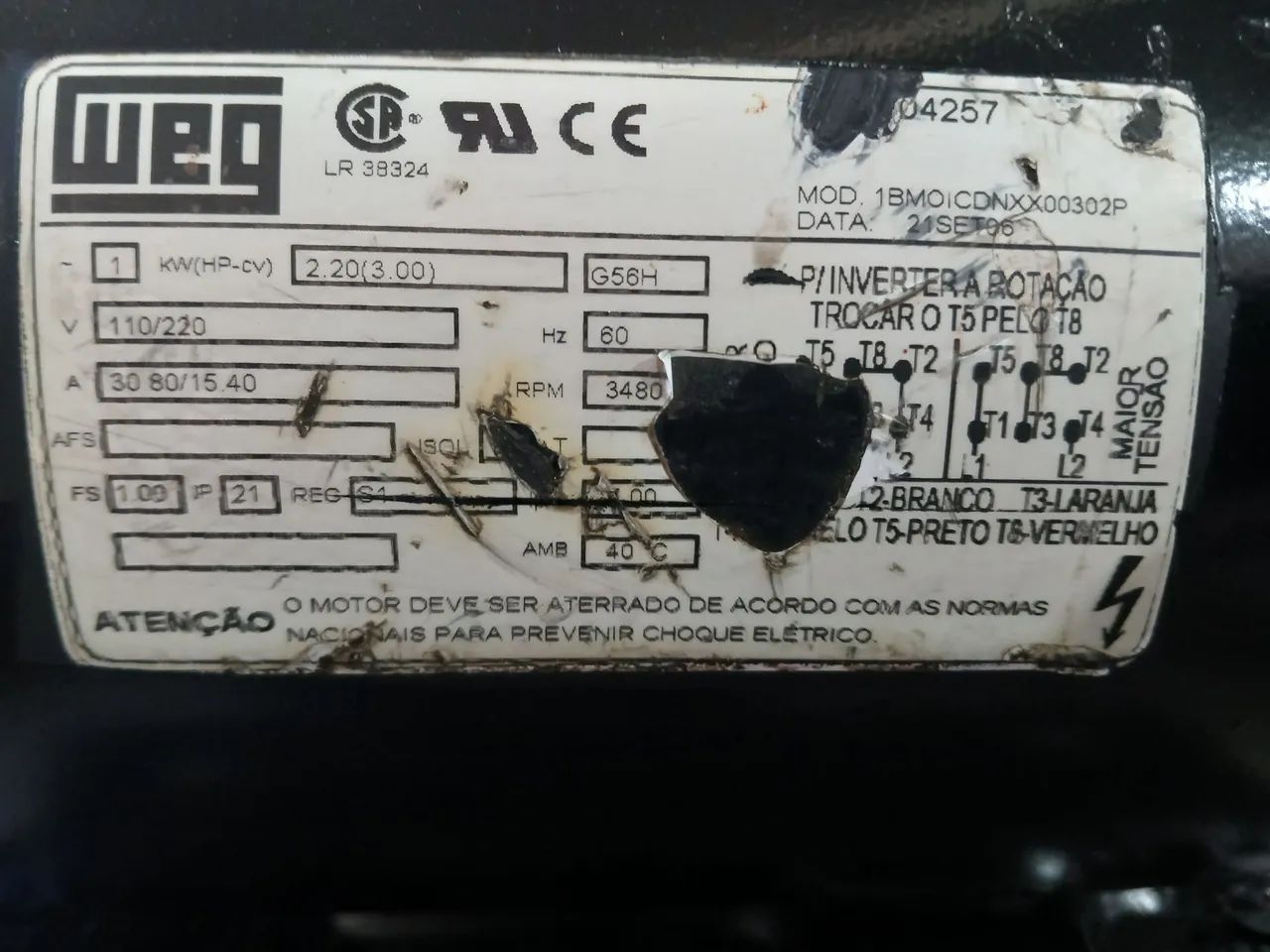 Motor elétrico weg monofásico 3 cv 2 pólos  - Foto 6