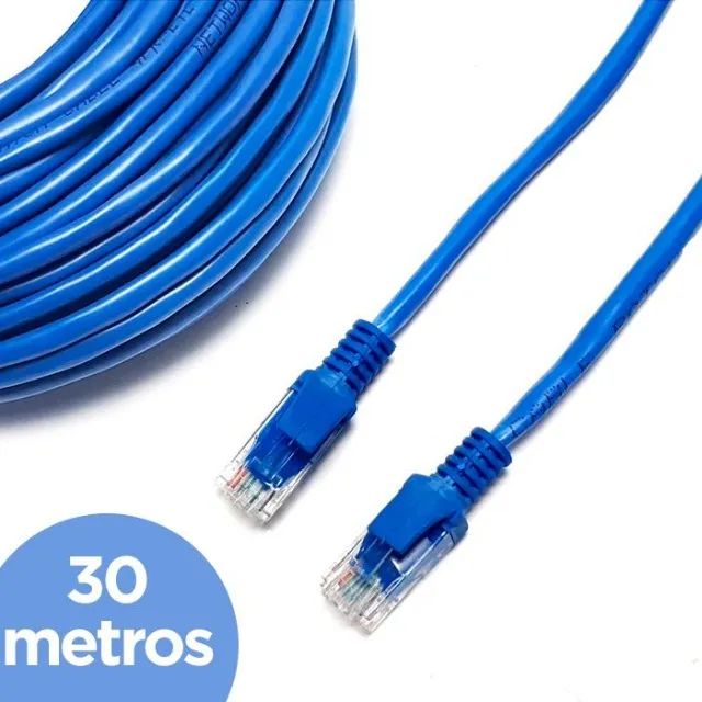 Cabo de rede 30 metros Rj45 já com pontas Cat 5