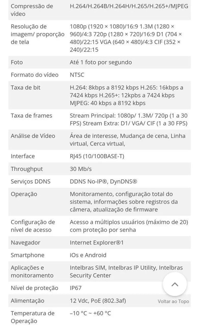 Camera ip vigilância cftv intelbras ip67 - Foto 5