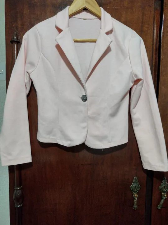 Blazer infantil rosa claro