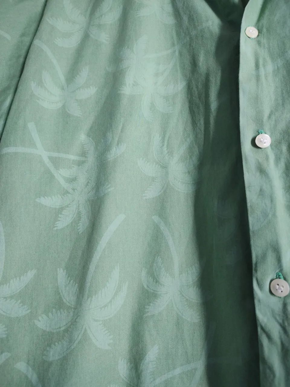 Camisa Masculina Verde estampada Número 6 - Foto 3