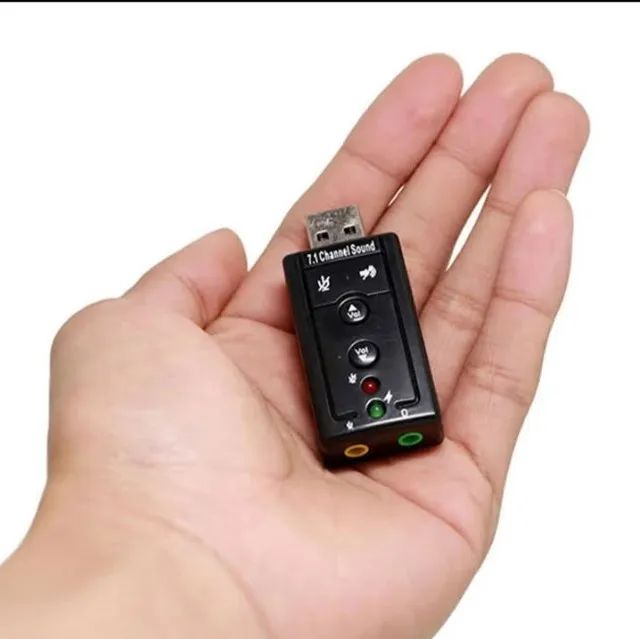 Placa De Som (Áudio) Usb 7.1 Adaptador Canais Fone De Ouvido Áudio - Foto 3