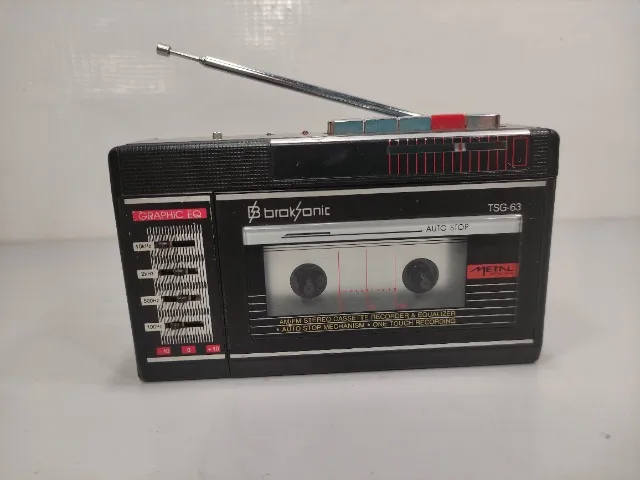 Radio Am Fm Tape K7 Broksonic Retro Vintage M5t (Usado)*Leia*