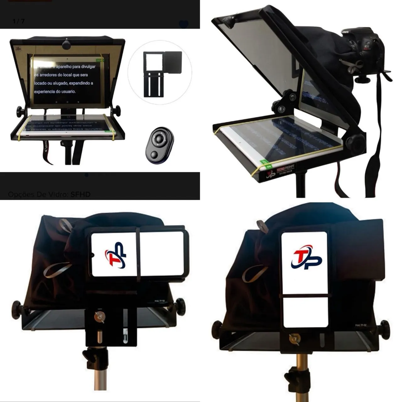 Teleprompter Profissional para Gravação de Vídeos