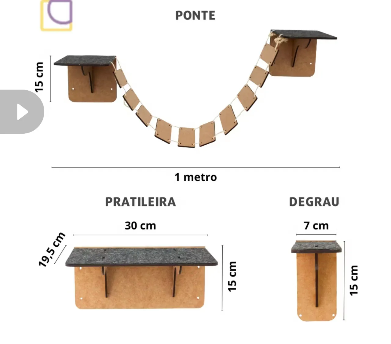 Ponte e Prateleira para Gatos