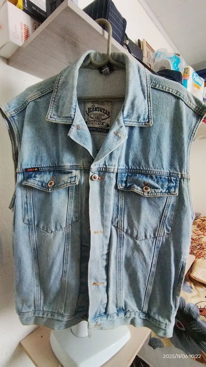 Jaqueta Jeans sem Manga 