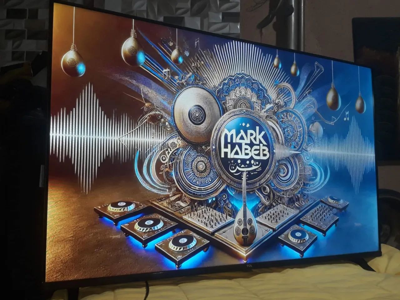 tv 43 smart android comando voz pé controle sem detalhes todos apps entrego * - Foto 3