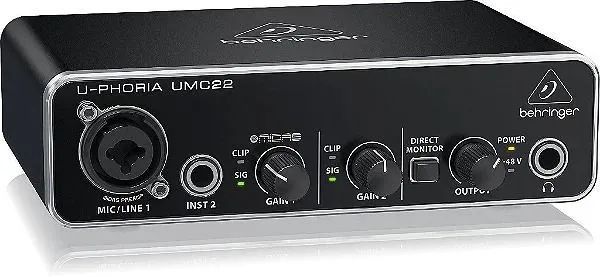 Interface de Áudio Behringer U-Phoria UMC22