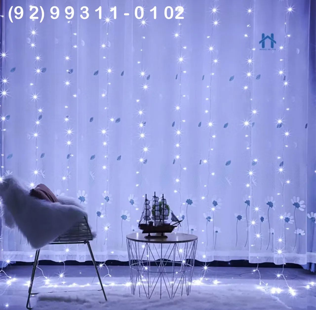 Cortina de LEDs 3 x 2,5m - 392Leds - Foto 4