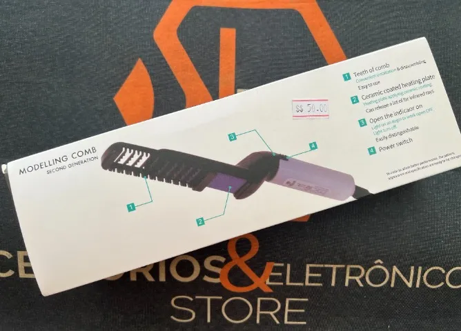 Escova Barba Chapinha Modelador Portátil - barba e cabelo Masculino