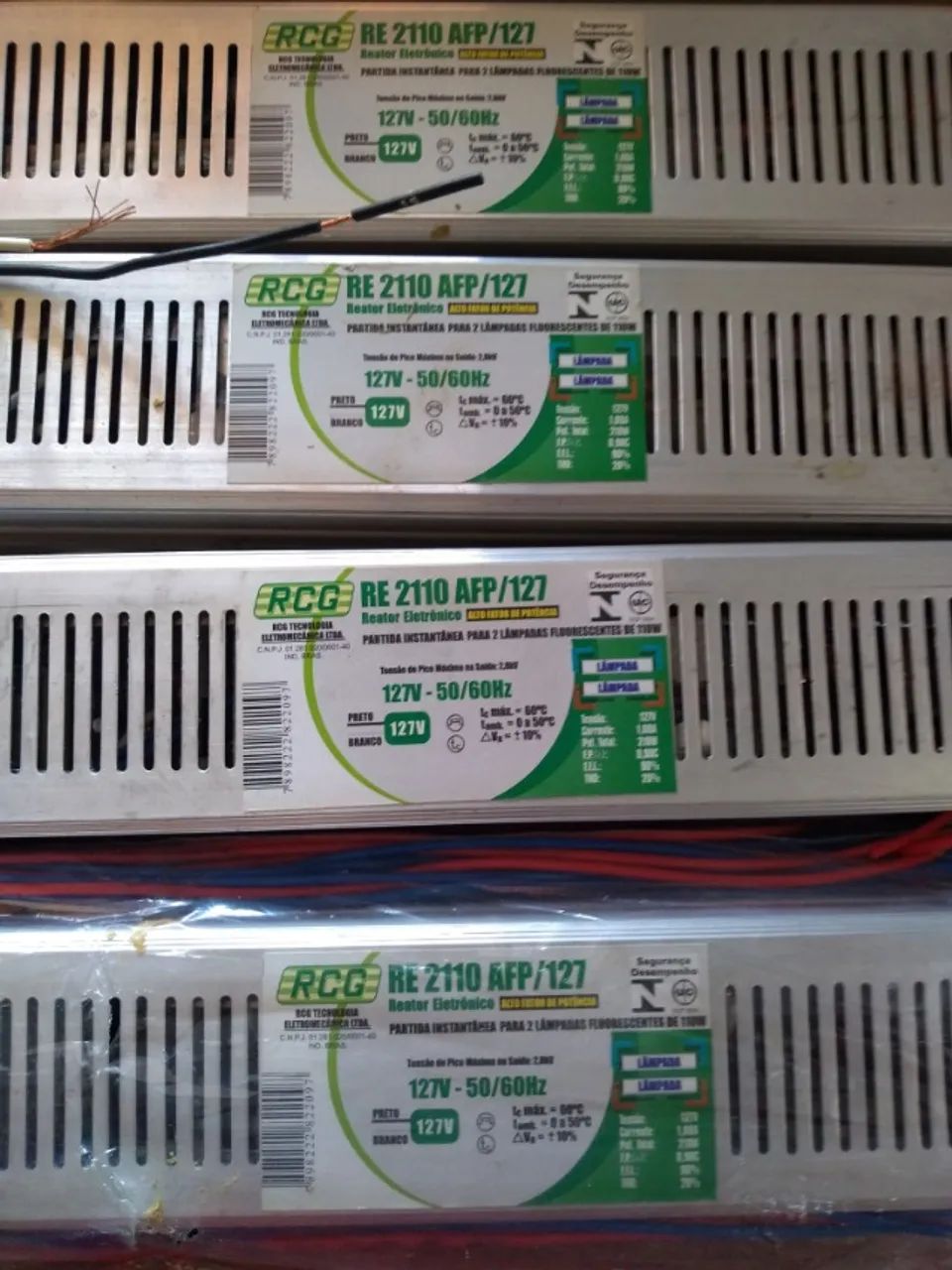 Reator Eletrônico 2 lâmpadas 127V Rcg - Foto 3