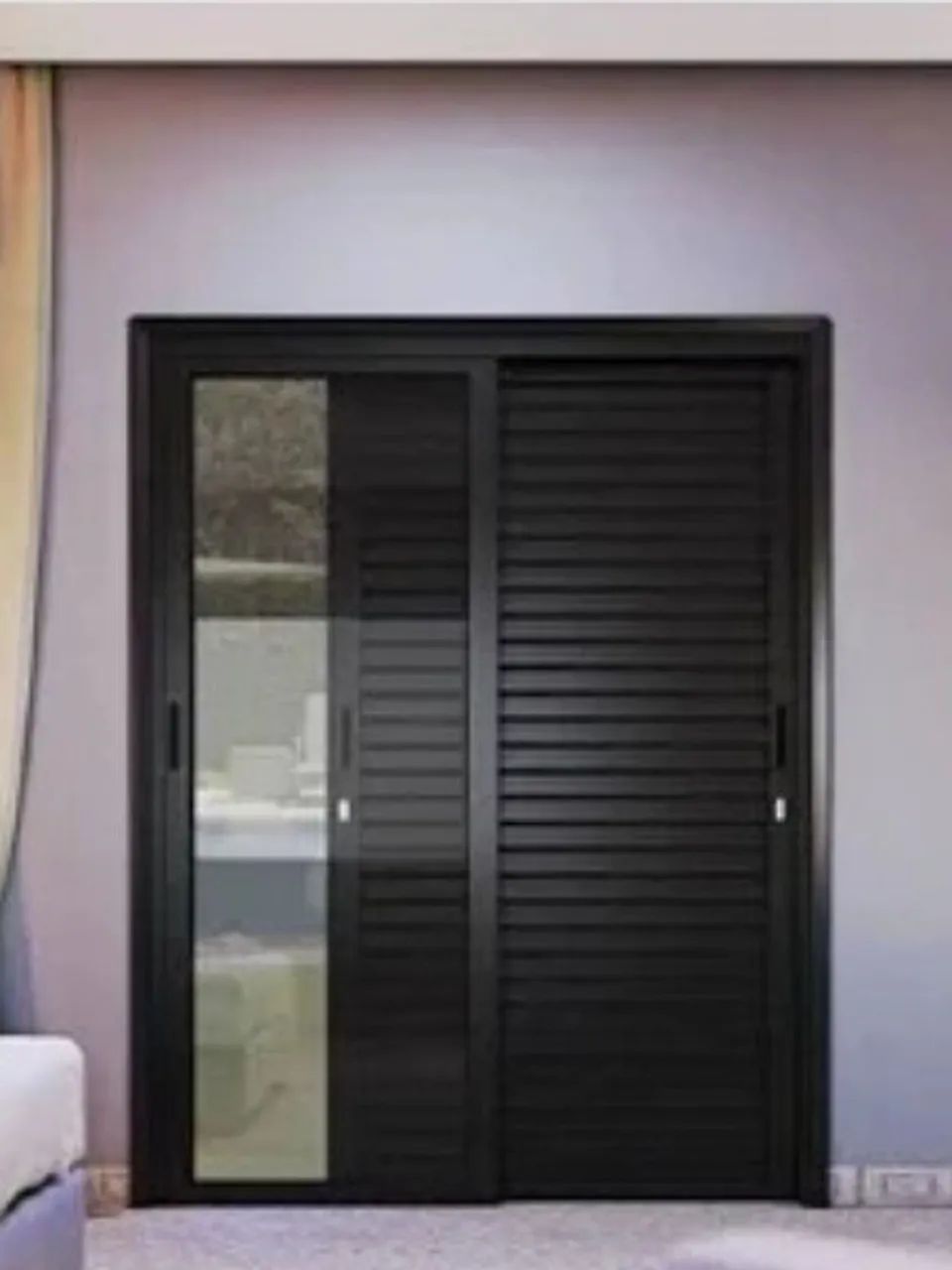 PORTA BALCÃO 3 FL LINHA PREMIUM PRETA 210x1,20 vide tabela descrição completa - Foto 2