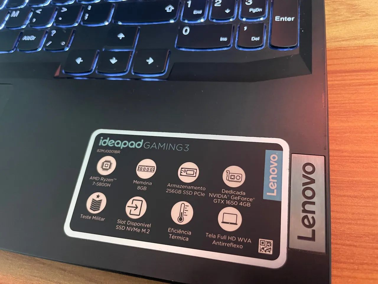 Lenovo Ideapad Gaming 3 Ryzen 7 5800H - Foto 2