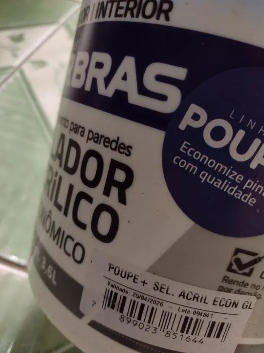 Selador Acrílico Econômico 3,6L - Poupe + Sel.