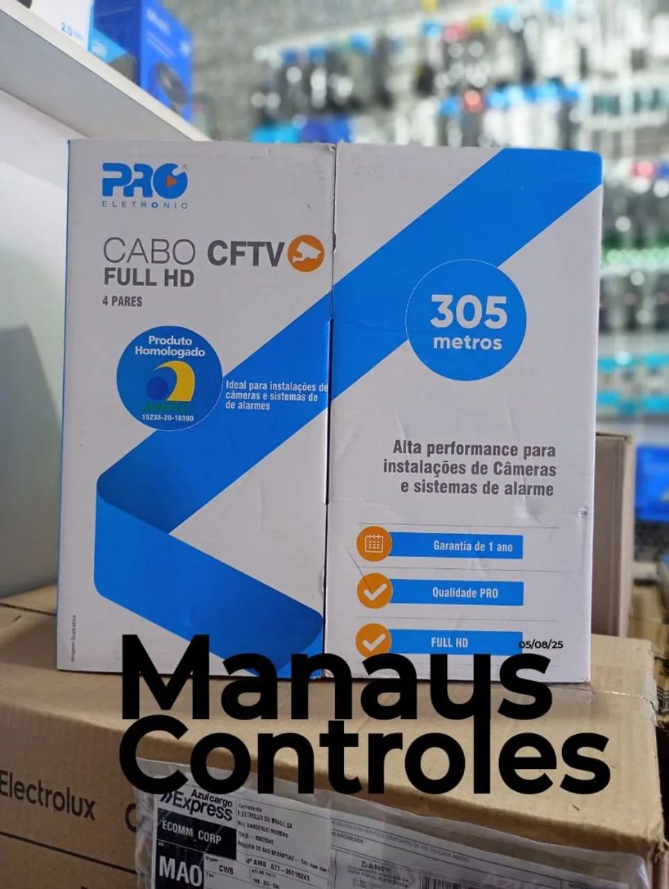 Cabo CFTV Full HD, 305 metros.