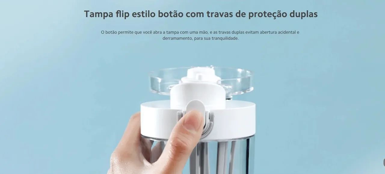 Garrafa de Água Xiaomi Tritan 600ml Nova - Foto 4