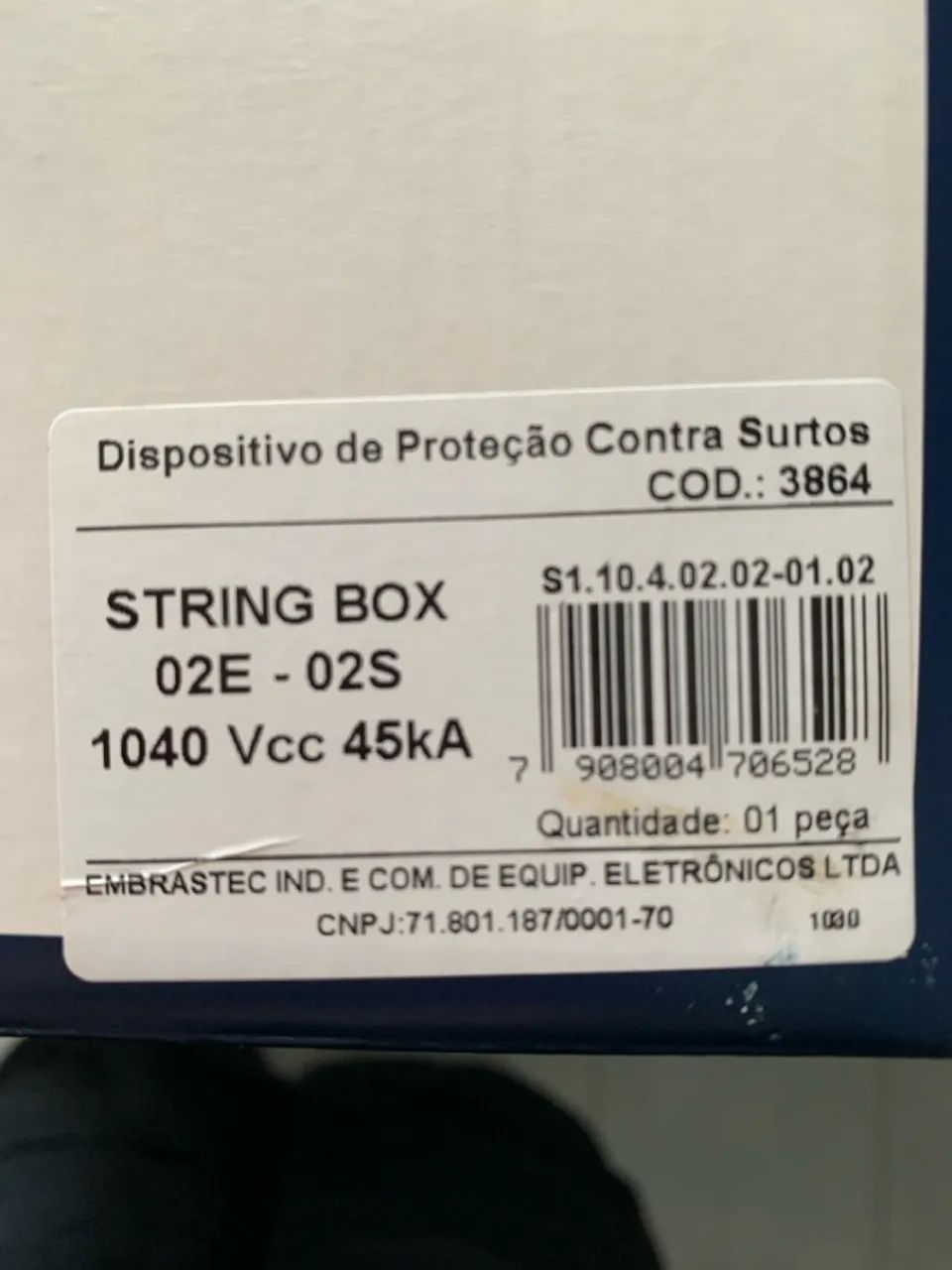STRING BOX - Dispositivo de Proteção Contra Surtos64169225666947122