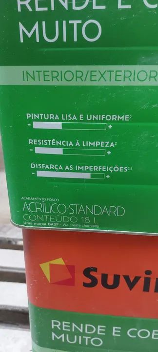 Tinta Suvinil Rende e Cobre Muito - Interior/Exterior $250,00 Acima de 4 latas  - Foto 3