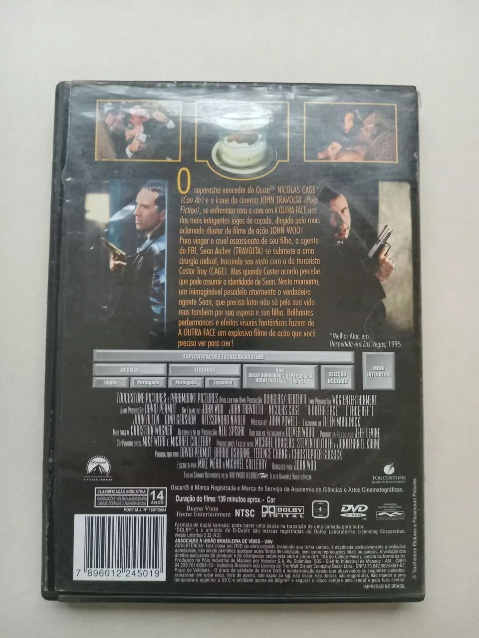 DVD a outra face - Travolta e Cage - Foto 2