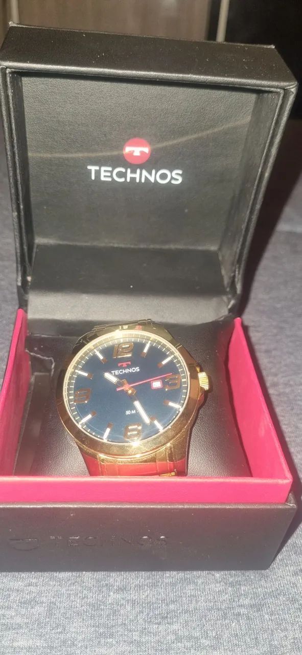 Relógio Technos Dourado Masculino - Original, com Caixa - Foto 3