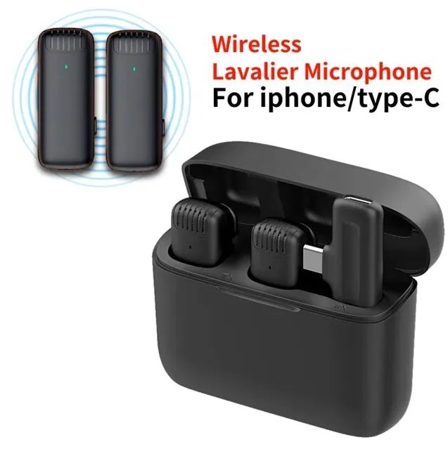 Microfone lapela sem fio J13 portátil com caixa de carregamento, redução de ruído, Tipe-C - Foto 3