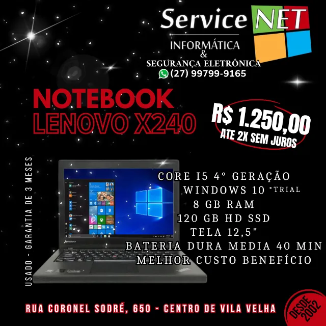 Notebook Lenovo X240