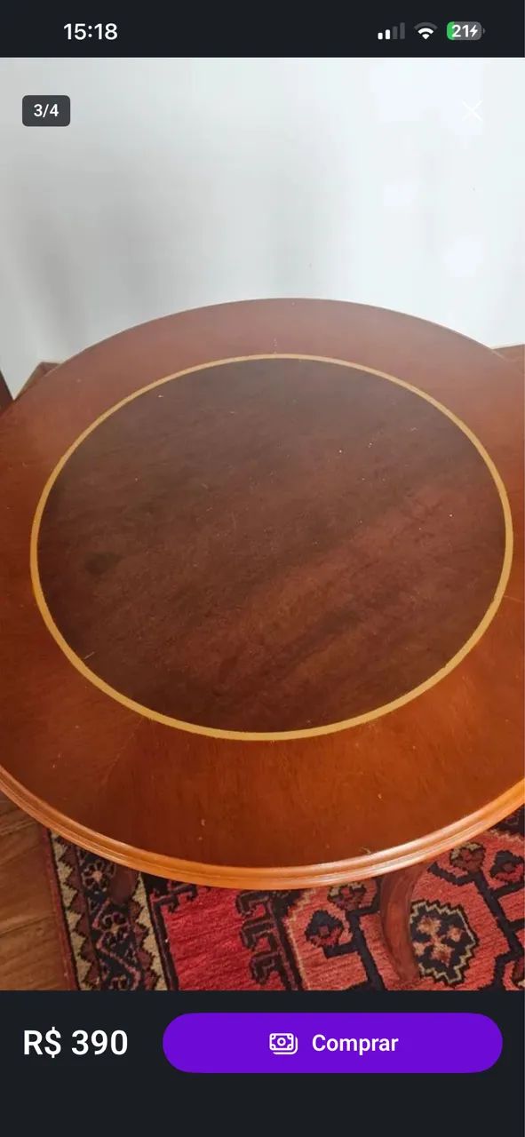 Elegante mesa lateral Macheteria sec XIX  - Foto 3