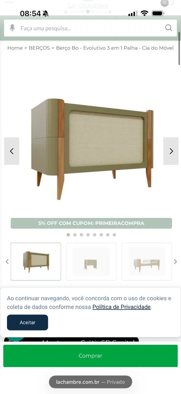 Berço Bo palha 3 em 1  - Foto 2