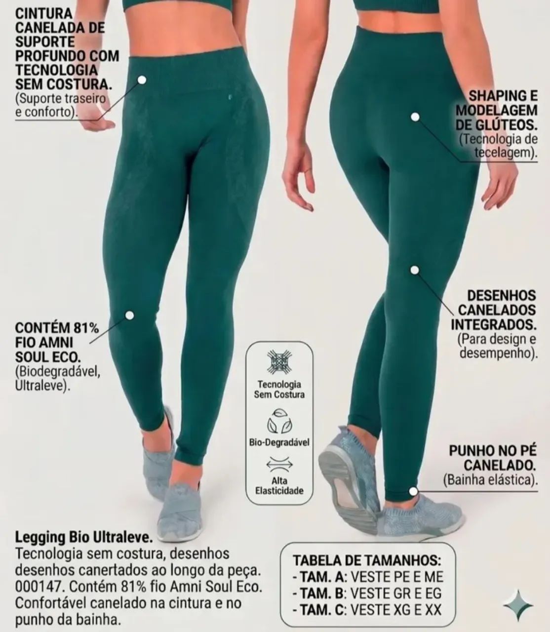 Calça  Legging Bio Degradável
