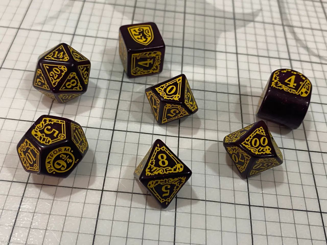 Conjunto de Dados RPG Q-Workshop Harry Potter - Grifinória (Original - Foto 3