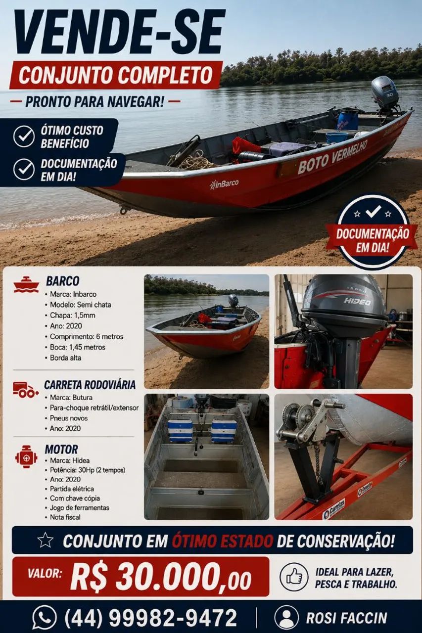 Barco, Motor e Carreta