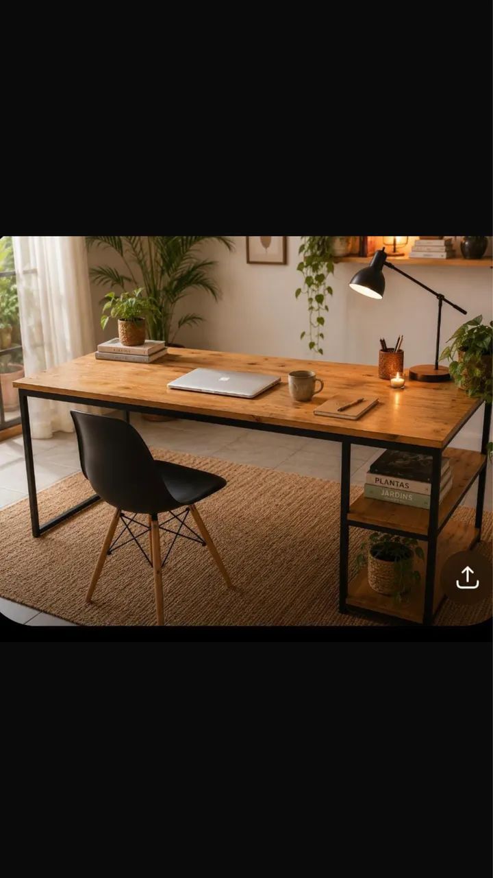Mesa escrivaninha estilo industrial