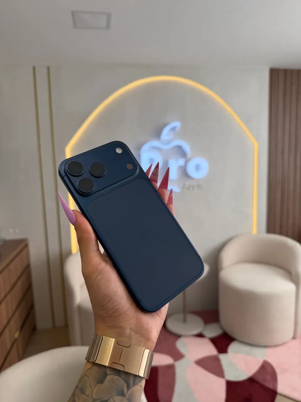 iPhone 17 Pro Max 256GB Titânio Azul