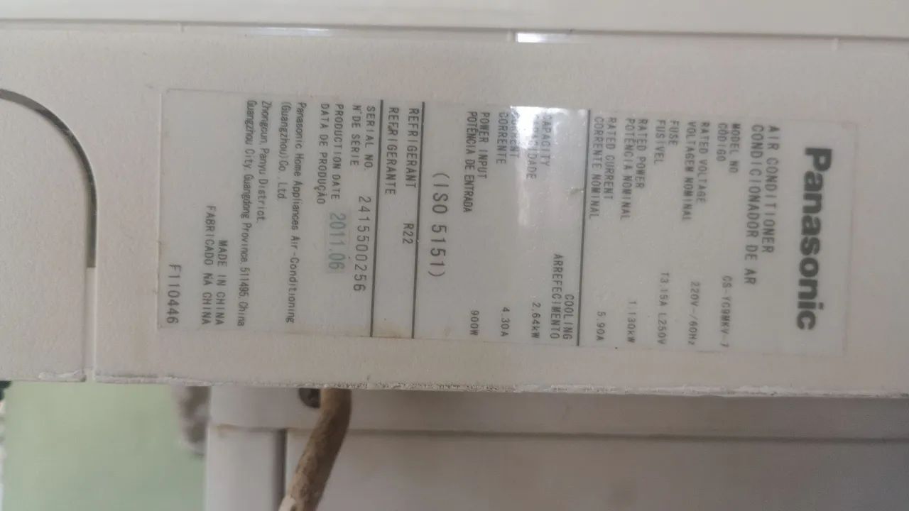 Vendo split Panasonic 10mil btus - Foto 2