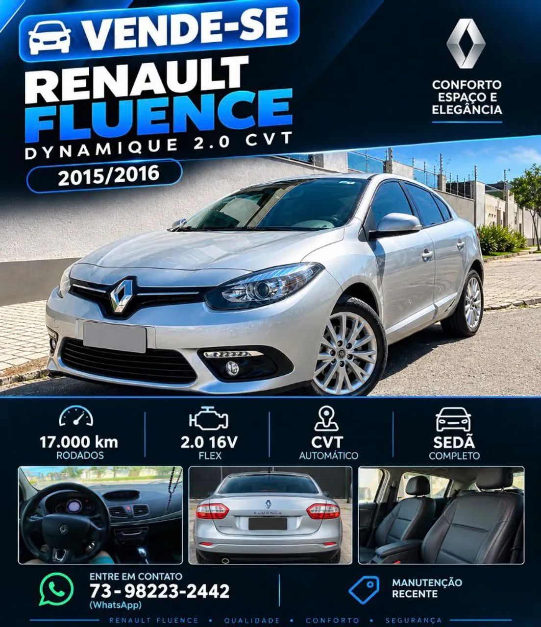 Renault Fluence SED. DYNAMIQUE 2.0 16V FLEX AUT. 2016