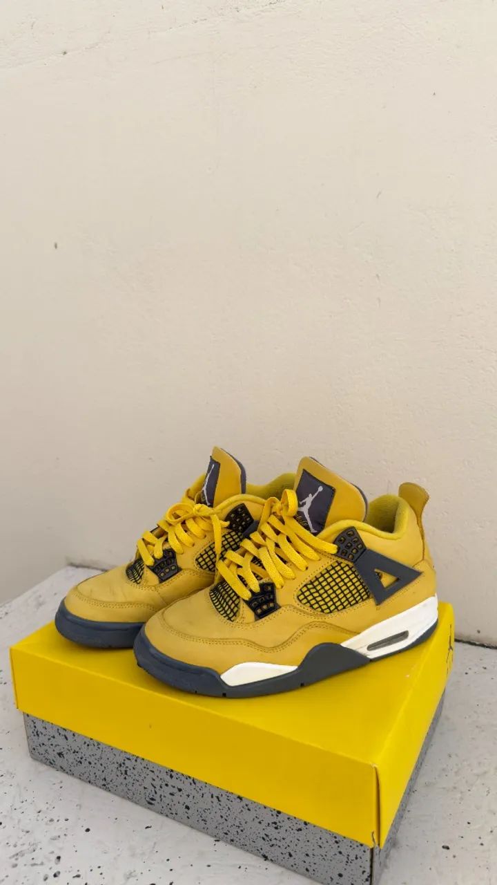 Jordan 4 Lightning 2021 Original | Yellow Thunder | Tam. (39) - Foto 4