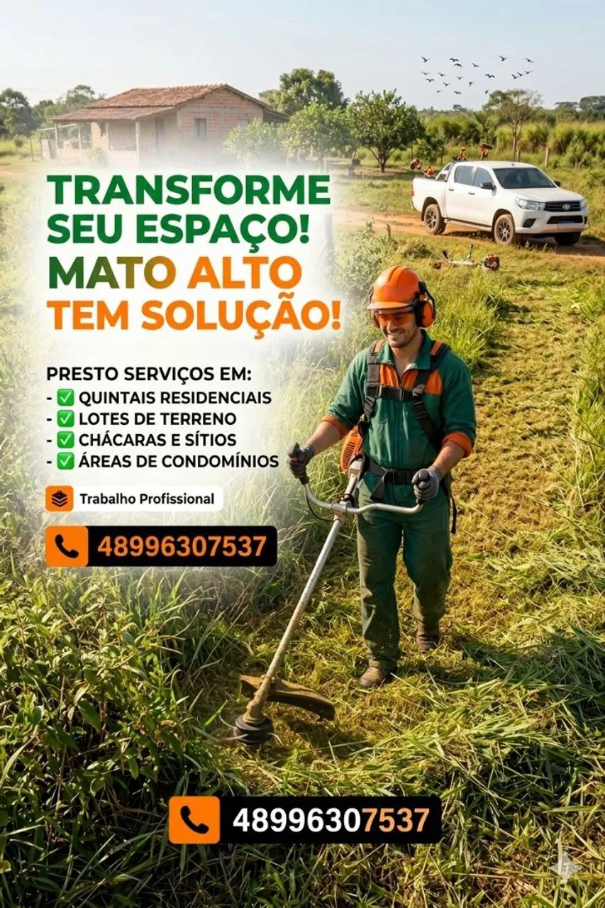 Roçagem, limpeza de terrenos 