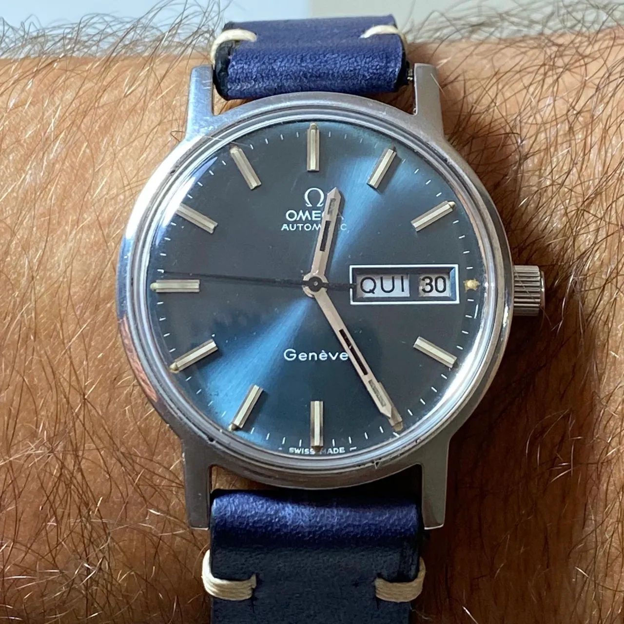 Omega Geneve ?Day/Date? Blue Dial - Foto 2