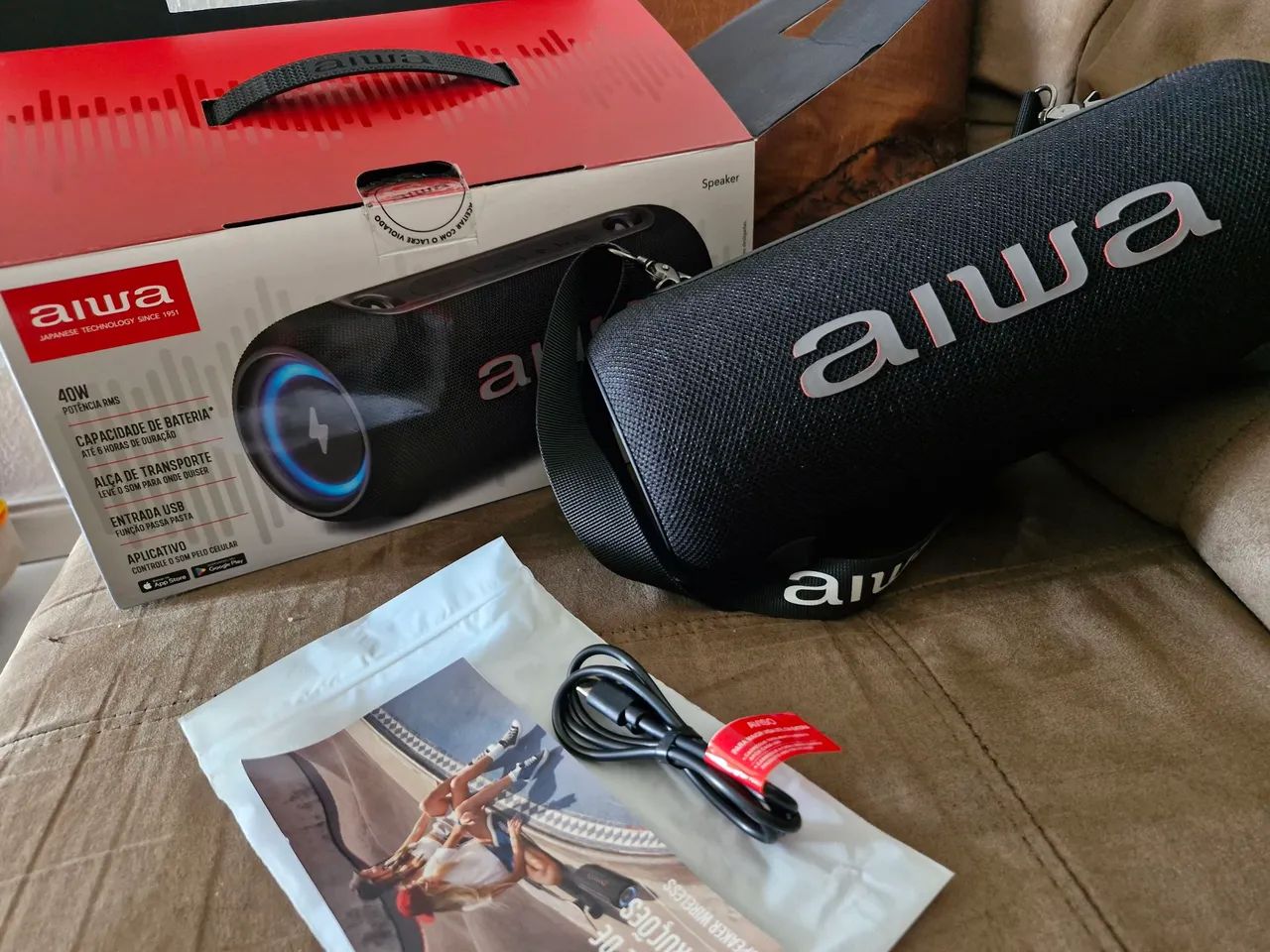 Caixa de som Aiwa (completa) - Foto 4