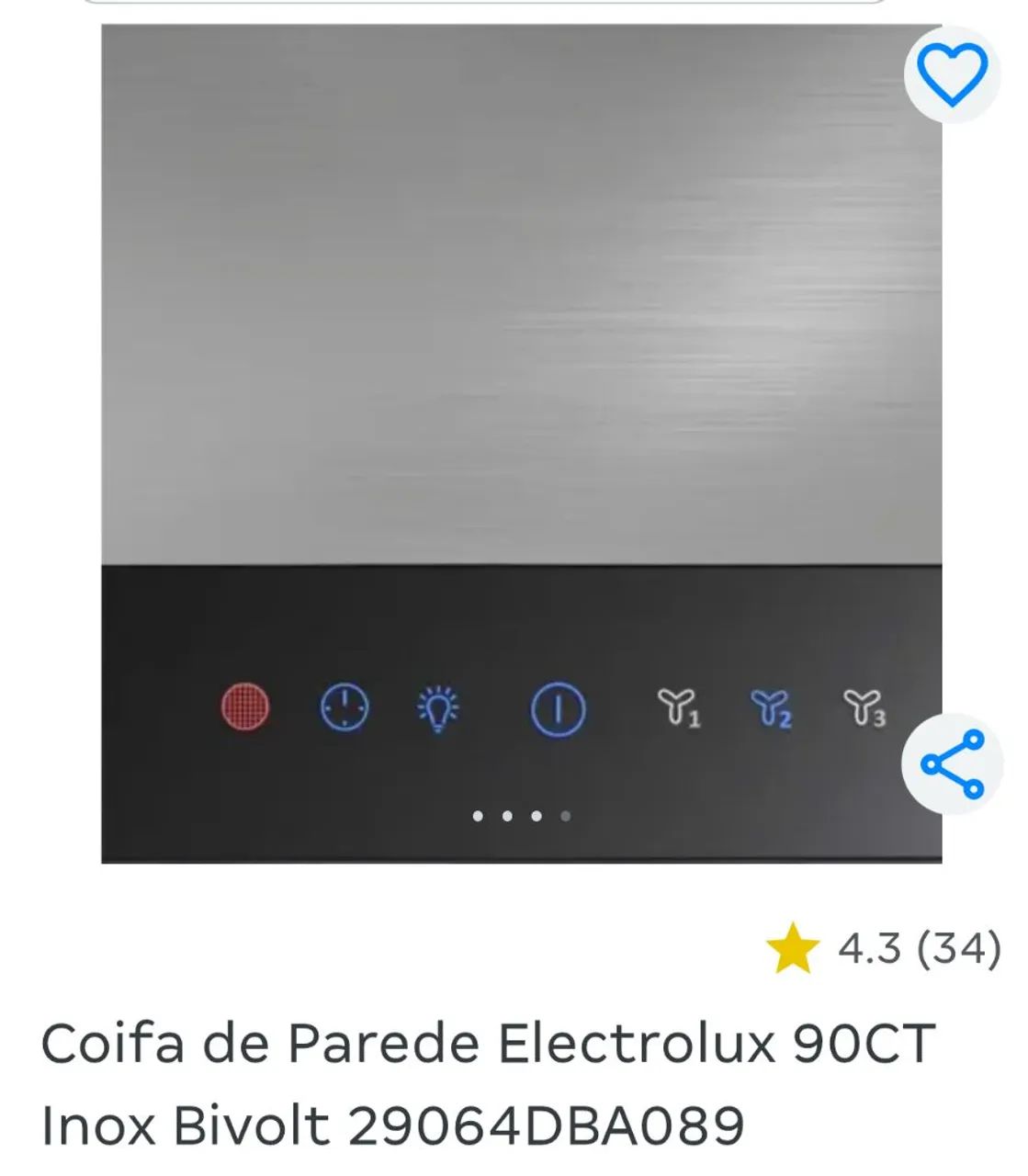 Coifa Eletrolux espelhada 90ct - Foto 3